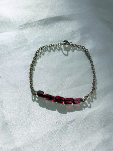 Natural garnet bracelet