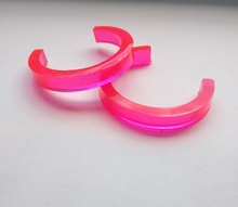 Load image into Gallery viewer, Hot pink jelly hoops
