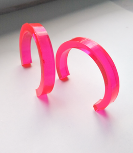 Hot pink jelly hoops